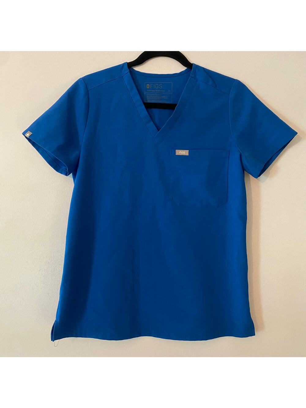 FIGS Royal Blue Catarina One Pocket Scrub Top Uniform Nurse Dr Women's size XS